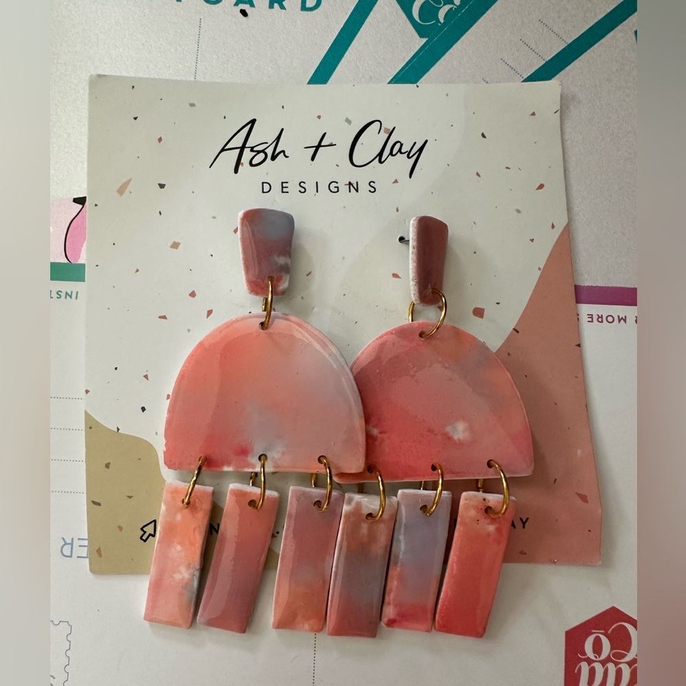Ash + clay earrings